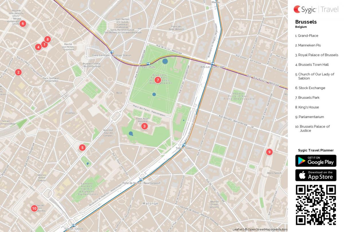 Bruxelles mappa del parco