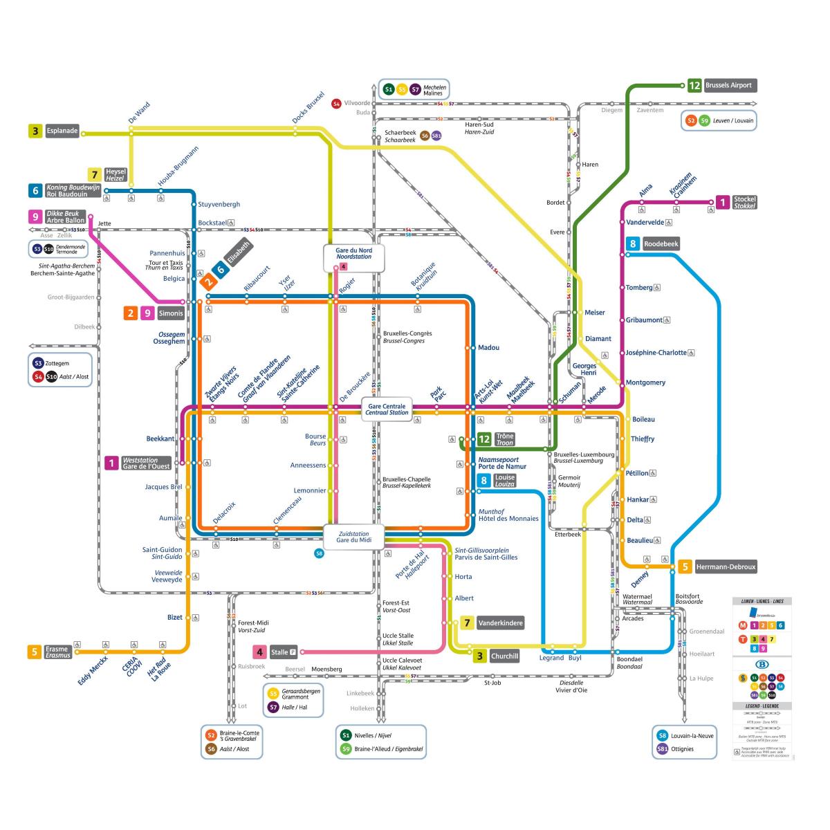 pdf mappa di Bruxelles in treno