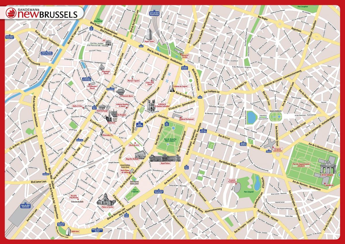 Bruxelles monumento mappa