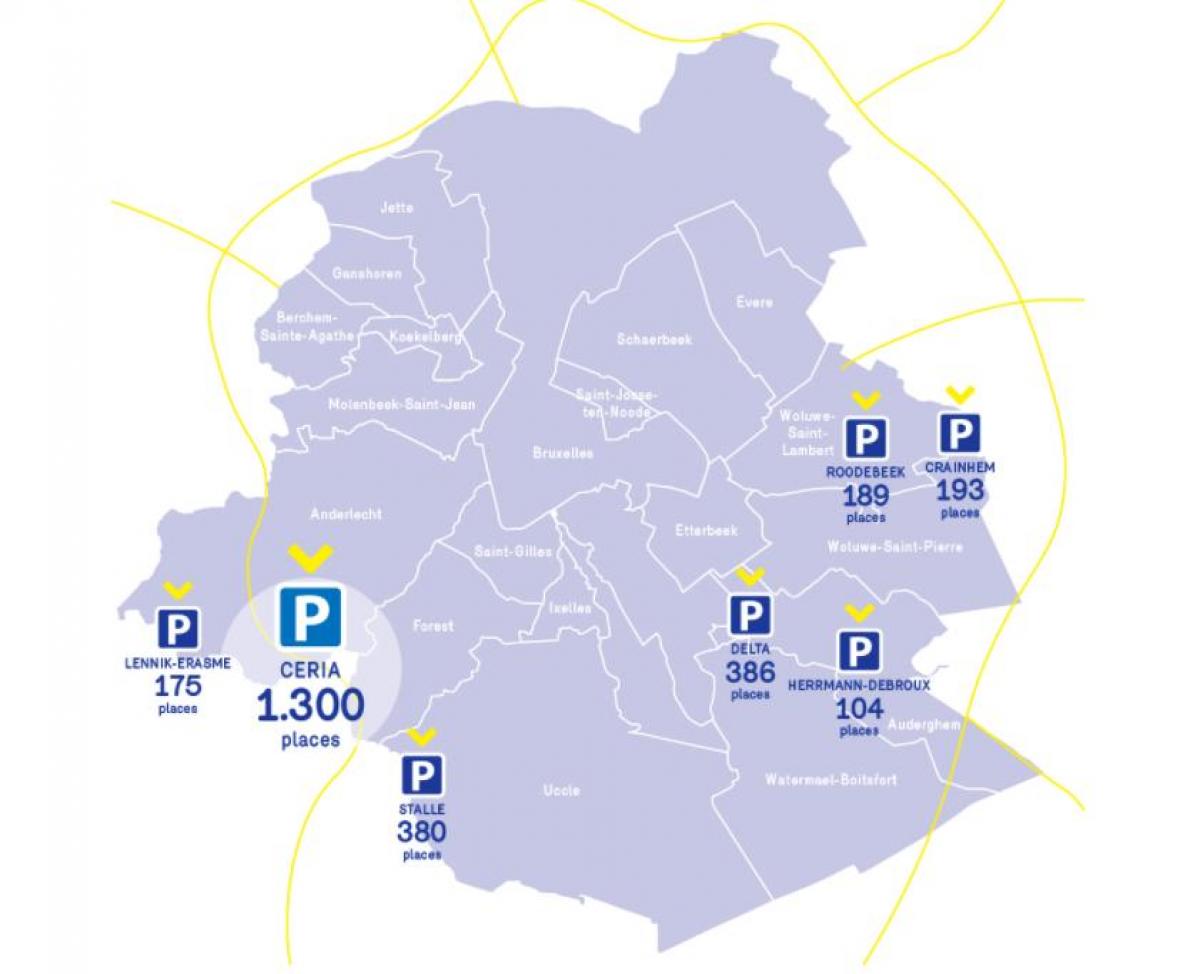 mappa pf Bruxelles parcheggio