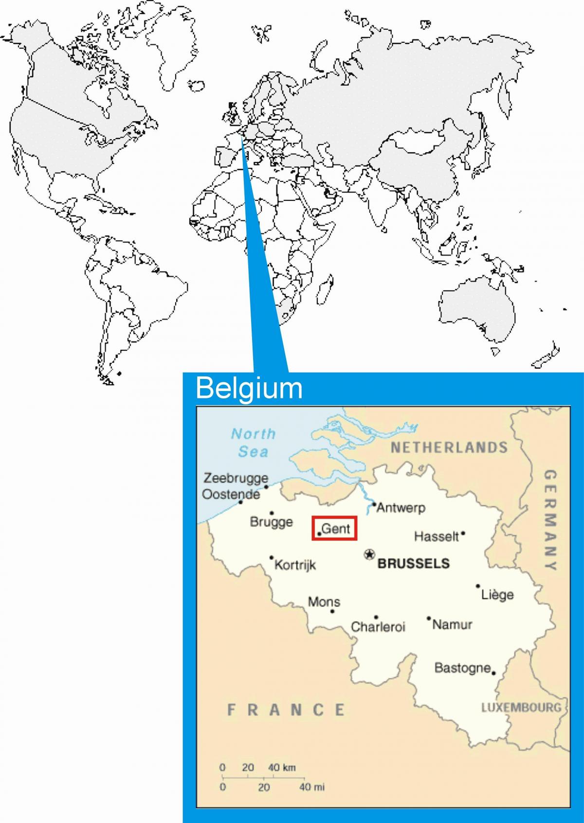 Bruxelles mappa del mondo