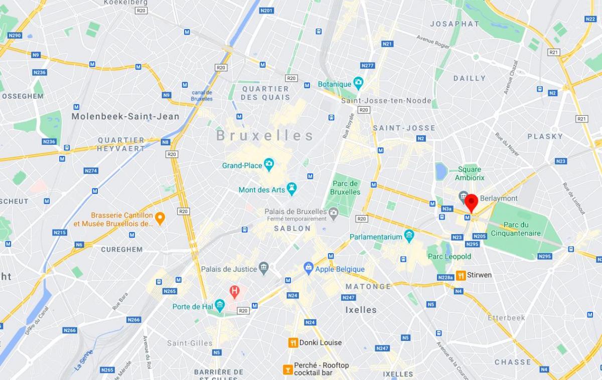 mappa di place schuman Bruxelles