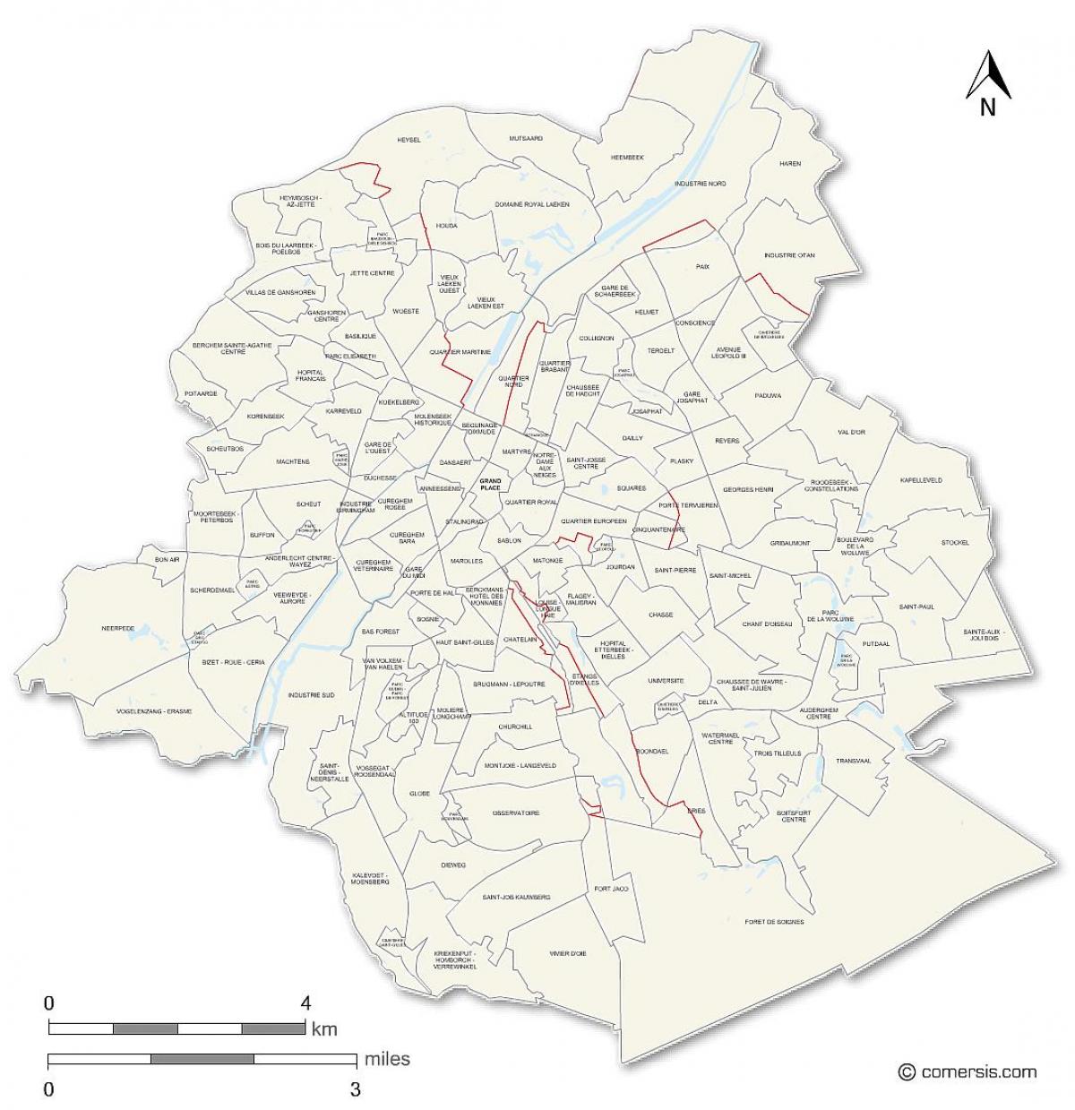 Bruxelles quartiere mappa