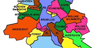 Mappa di Bruxelles zona