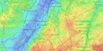Bruxelles mappa topografica