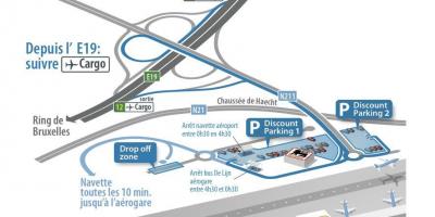 Mappa dell'aeroporto di Bruxelles, parcheggio