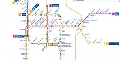Bruxelles rete di tram mappa